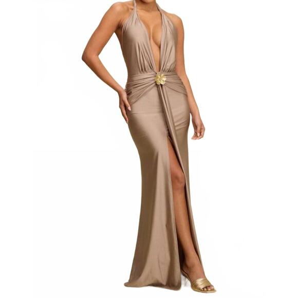 LUXXEL Dresses & Skirts - NEW LUXXEL isabella dress in taupe
